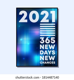 2021 New Year typography with abstract gradient texture design for greeting card, poster, brochure, flyer cover, or other printing products. Vector illustration.