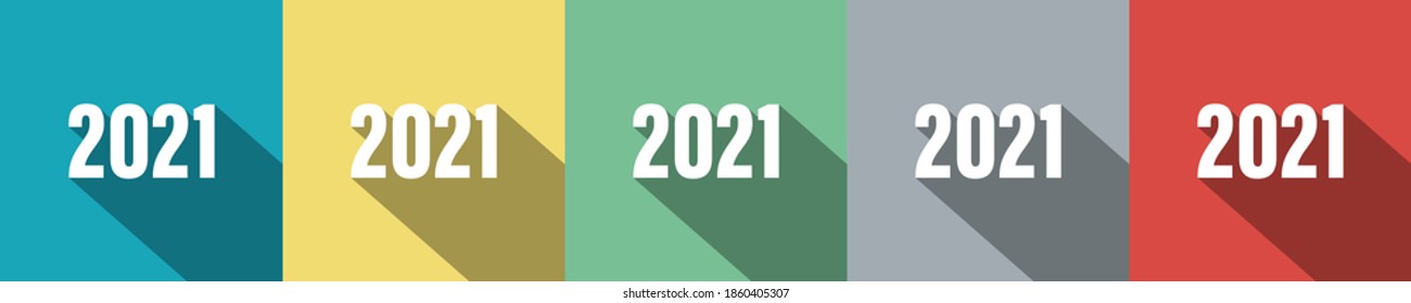 2021 new year vector background. happy celebration color date banner season illustration. creative modern design