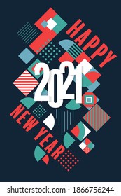 2021 new year in vector format. For different design projects for holidays ideas
