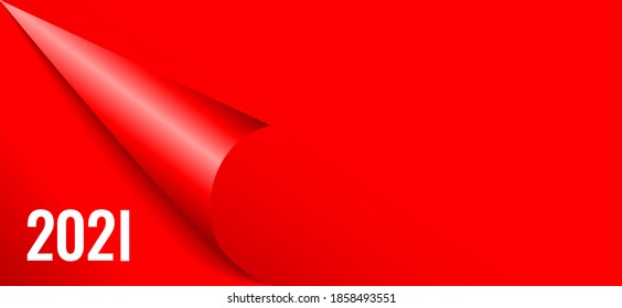 2021 New Year wide vector web banner, copy space for your text