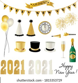 2021 New Years Eve Clipart Graphics