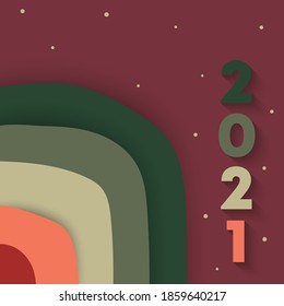 2021 number background illustration vector for New year 2021 banner.