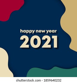 2021 number background illustration vector for New year 2021 banner.