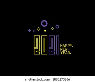  2021 number vector design. Vector illustration for new year.