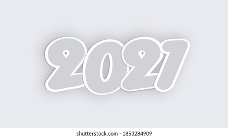 NÚMEROS 2021 PARA DISEÑOS DE AÑOS NUEVOS, CON COLOR GRIS BÁSICO