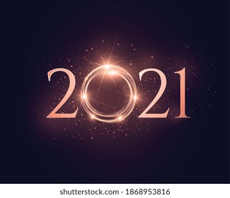 2021 shiny sparkling new year glowing background design