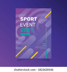 2021 sporting event poster. - Vector.
