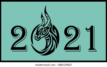 2021 symbol of the new year 