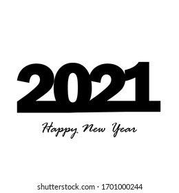 2021 Text Design Pattern, Vector illustration isolated on white background