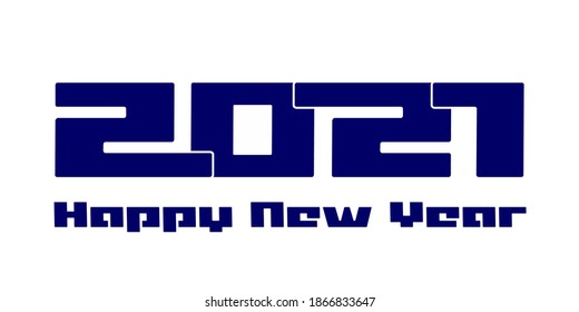 2021 text image, Happy New 2021 Year Holiday concept. Vector illustration of numbers 2021