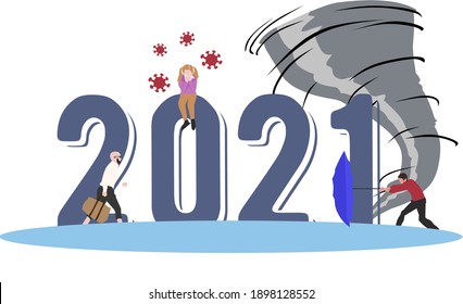 In 2021, there are many disasters such as floods, tornadoes, and the corona virus pandemic.
