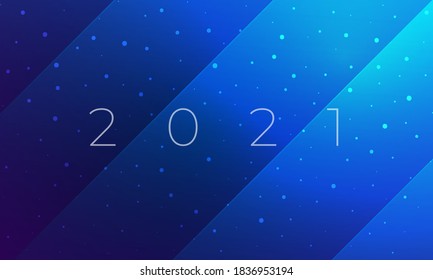 2021 vector background New Year and Christmas dark blue wallpaper and modern business illustration with stylish color lines and snow. Luxury 2021 Premium Rich blue color abstract vector background 