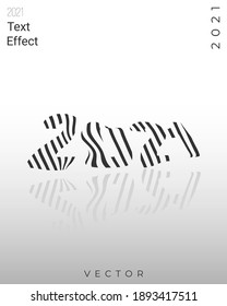 2021 Vector Wave Text Effect