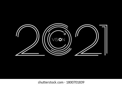 2021 Vision. 2021 vision new year. Happy new year design. 2021 celebration