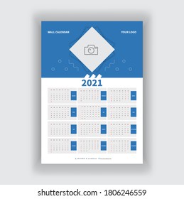 2021 Wall Calendar design template