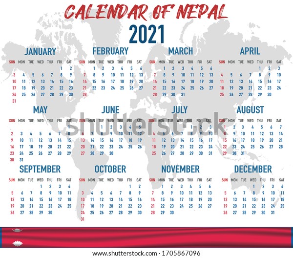 national week calendar 2021 2021 Year Calendar National Flag Country Stock Vector Royalty Free 1705867096 national week calendar 2021