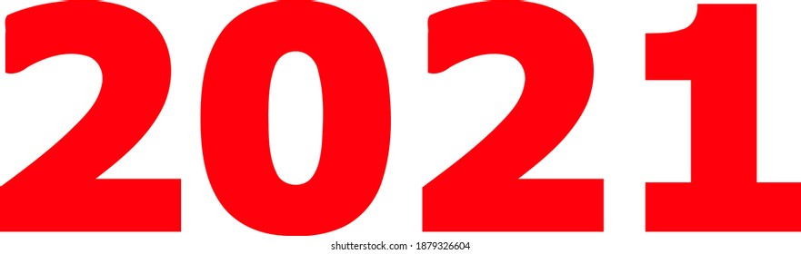 2021 year digits icon with flat style. Isolated vector 2021 year digits icon image on a white background.