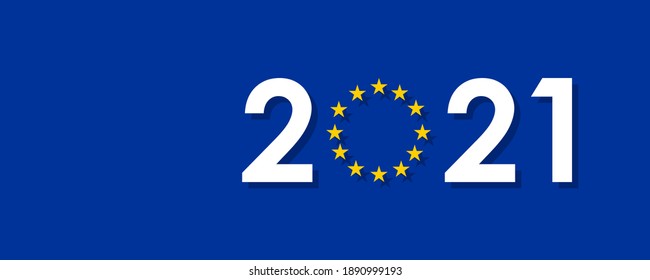 2021 year european union flag style