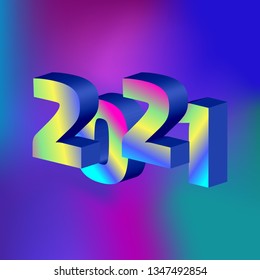 2021 year vector sign