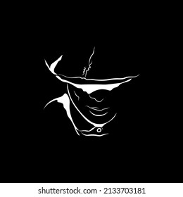 2022 abstract character on black background