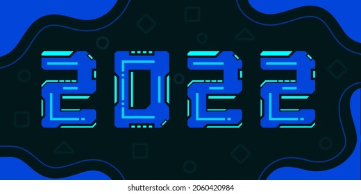 2022 abstract futuristic hud vector design.