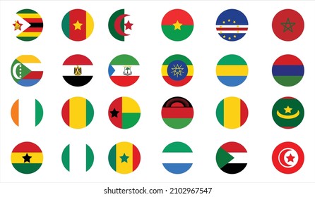 2022 Africa Cup Of Nations Flags, Africa Continent Flag	