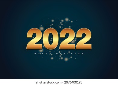 Fondo 2022 con figuras de círculo borrosas.