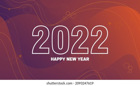 2022. 2022 Background. 2022 Vector design illustration. 2022 number design template celebration typography poster, banner or greeting card for Happy new year