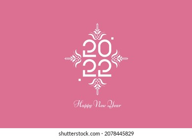 2022 calendar logo. 2022 circular Logo year.