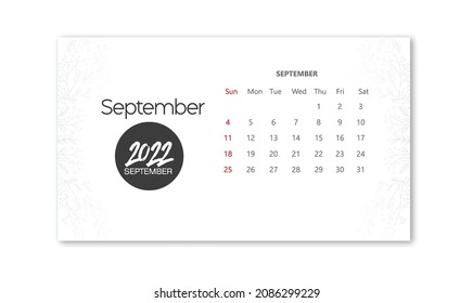 2022 Kalender auf weißem Hintergrund, Kalenderdesign in zwei Formaten