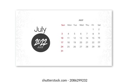 Calendario 2022 En Fondo Blanco, Diseño De Calendario En Dos Formatos