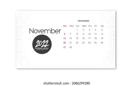 2022 Calendar On White Background, Calendar Design In Two Formats