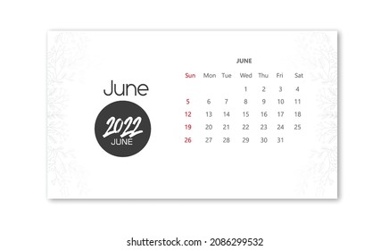 2022 Calendar On White Background, Calendar Design In Two Formats