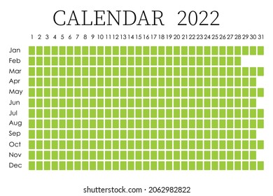 2022 calendar planner. Сorporate design week. Isolated on white background. Moon calendar. Place for stickers.