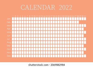 2022 calendar planner. Сorporate design week. Isolated on color background. Moon calendar. Place for stickers. 