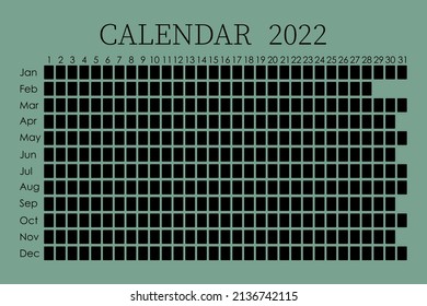 2022 calendar planner. Сorporate design week. Isolated on color background. Moon calendar. Place for stickers. 