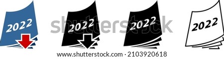 2022 catalog download icon , vector