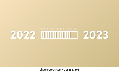 2022 change to Happy New Year 2023 , Illustration Vector EPS 10