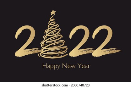 2022 Chinese New Year. Hand drawn illustration.	
