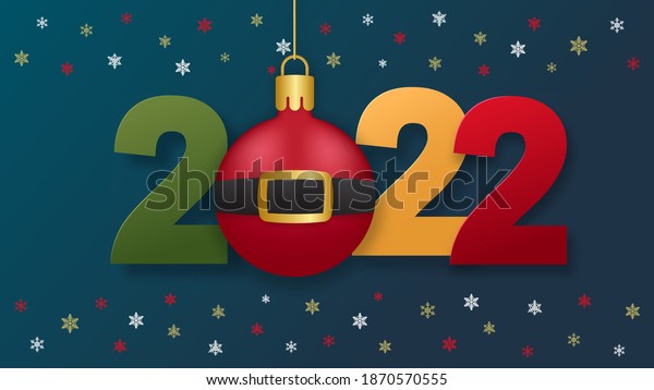2022 Christmas Ball Santa Claus Belt Stock Vector (Royalty Free) 1870570555
