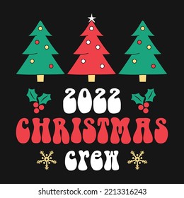 Camiseta vectorial de navidad de 2022