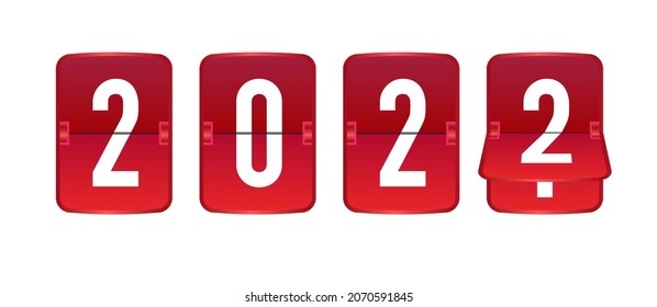 2022 coutdown christmas calendar flip board with scoreboard. Time remaining realistic style isolated on black background- web page upcoming event, sale, black friday vector. 10 eps