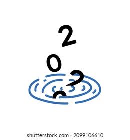 2022 creative concept surrealism. Vector