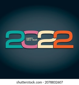 Diseño creativo 2022. Portada de la tarjeta para 2022 Diseño para su tarjeta de felicitación de año nuevo