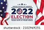 2022 election day in united states. illustration vector graphic ofunited states flag 