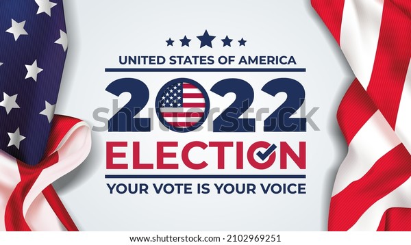 2022 election day in united states.\
illustration vector graphic ofunited states flag\
