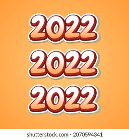 2022 elegant text effect suitable for new year content