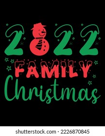 2022 Family Christmas Shirt Print Template Snowman Merry Christmas