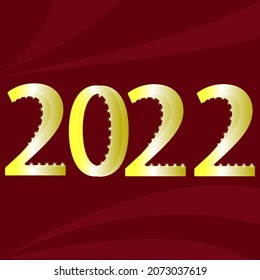 Oro de fondo rojo de 2022