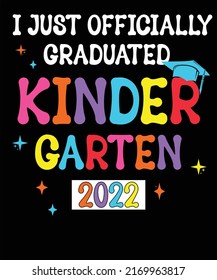 2022 Graduated Kindergarten - Vector for Kids Children Boys Girls Graduation 